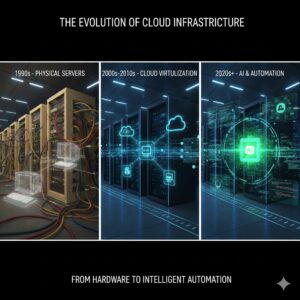 Evolución tecnológica de los servidores cloud a lo largo de tres décadas