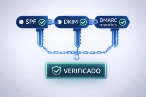 correo empresarial integrable con software administrativo con SPF DKIM DMARC