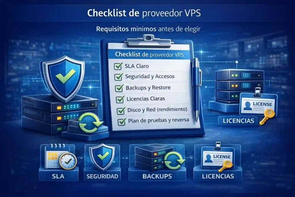 contratar un VPS para tu empresa: checklist de evaluación de proveedor