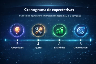 Digital advertising for businesses: timeline 2 to 8 weeks