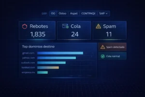 Proveedor de Correo para ERP Empresarial con monitoreo de colas