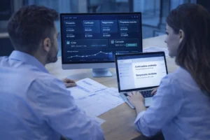 equipo de soporte administrando correo empresarial